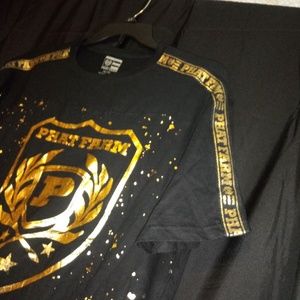 PHAT FARM Black & Gold XL short sleeve shirt